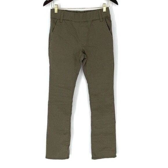 Bevy Flog Nansi Flare Style Pants Moss Green Check Original Size‎ 24 (2) - Picture 2 of 11